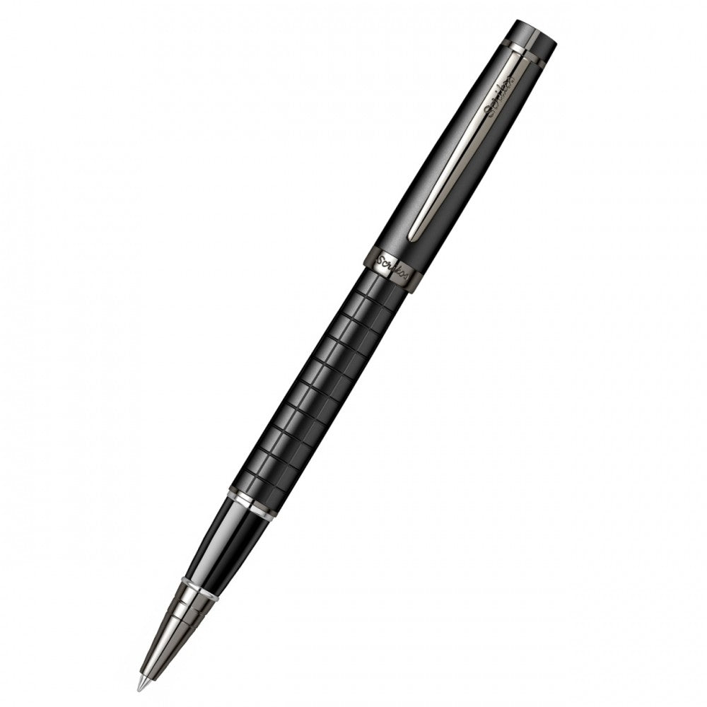 Scrikss | Honour 38 | Matt Black | Roller Ball Point Pen | Checkered Pattern