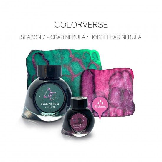 Colorverse Ink | Season 7 | Eye On The Universe | Crab Nebula (65ml) and Horsehead Nebula (glistening) (15ml) | 2 Bottle Set