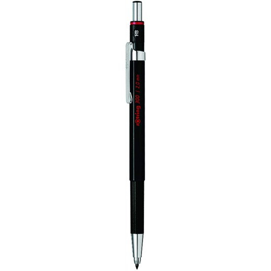 Rotring 2mm Mechanical Pencil HB Lead Black 300 Series