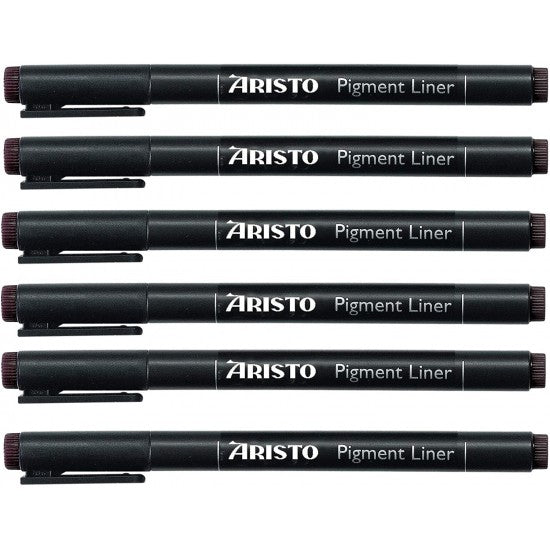 Aristo | Pigment Liner | 0.05mm | Set of 6 Pens.