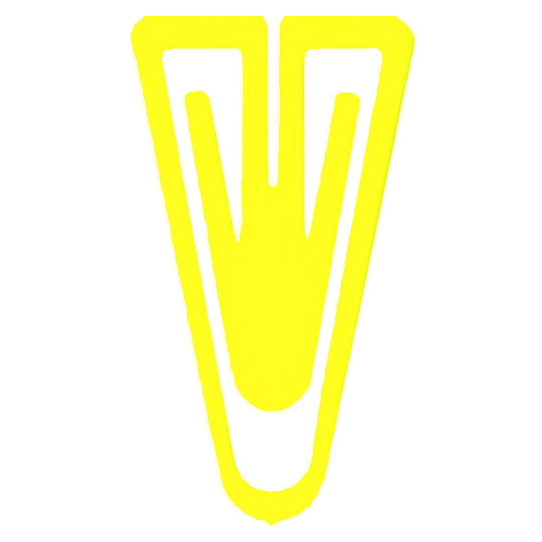 Laurel | Triangular | Paper Clips | Crystal Yellow | Pack of 1 Clips | 110mm