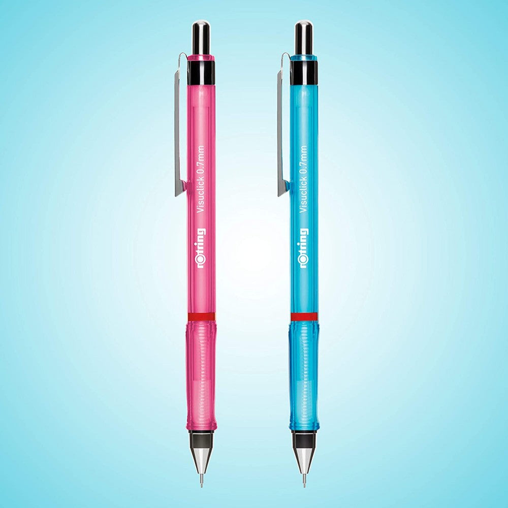 Rotring | Visuclick | Mechanical Pencil | 0.7 mm | Pink And Blue | Pack Of 2