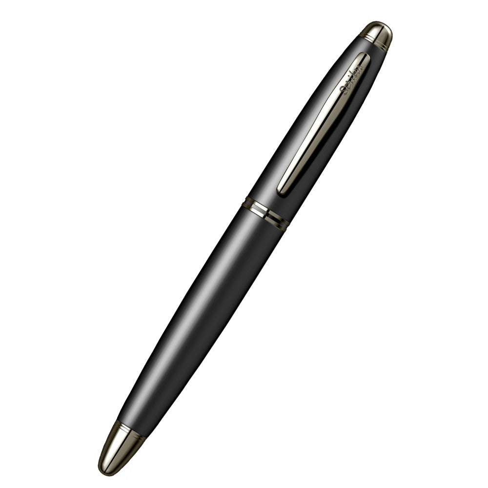 Scrikss | Knight 88 | Matt Black | Roller Ball Point Pen | Plated Brass Body