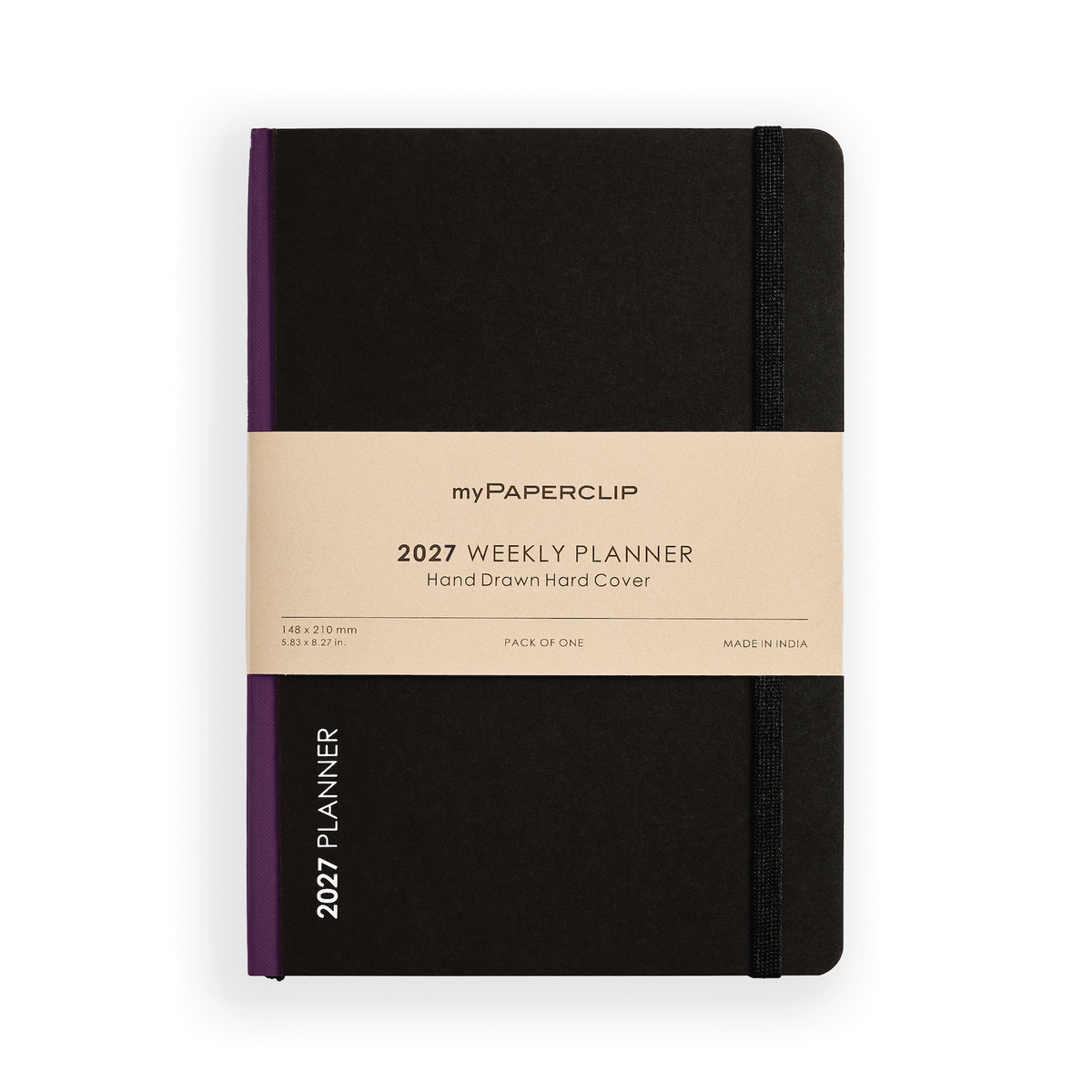 2027 Weekly Planner A5 Model D2 (Hard Cover) - Plum