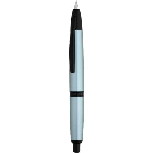 Moonman A1 Press Fountain Pen, Fine Nib, Metal Body, Retractable Ink Pen And Converter with Box ( Grey with Black Clip )