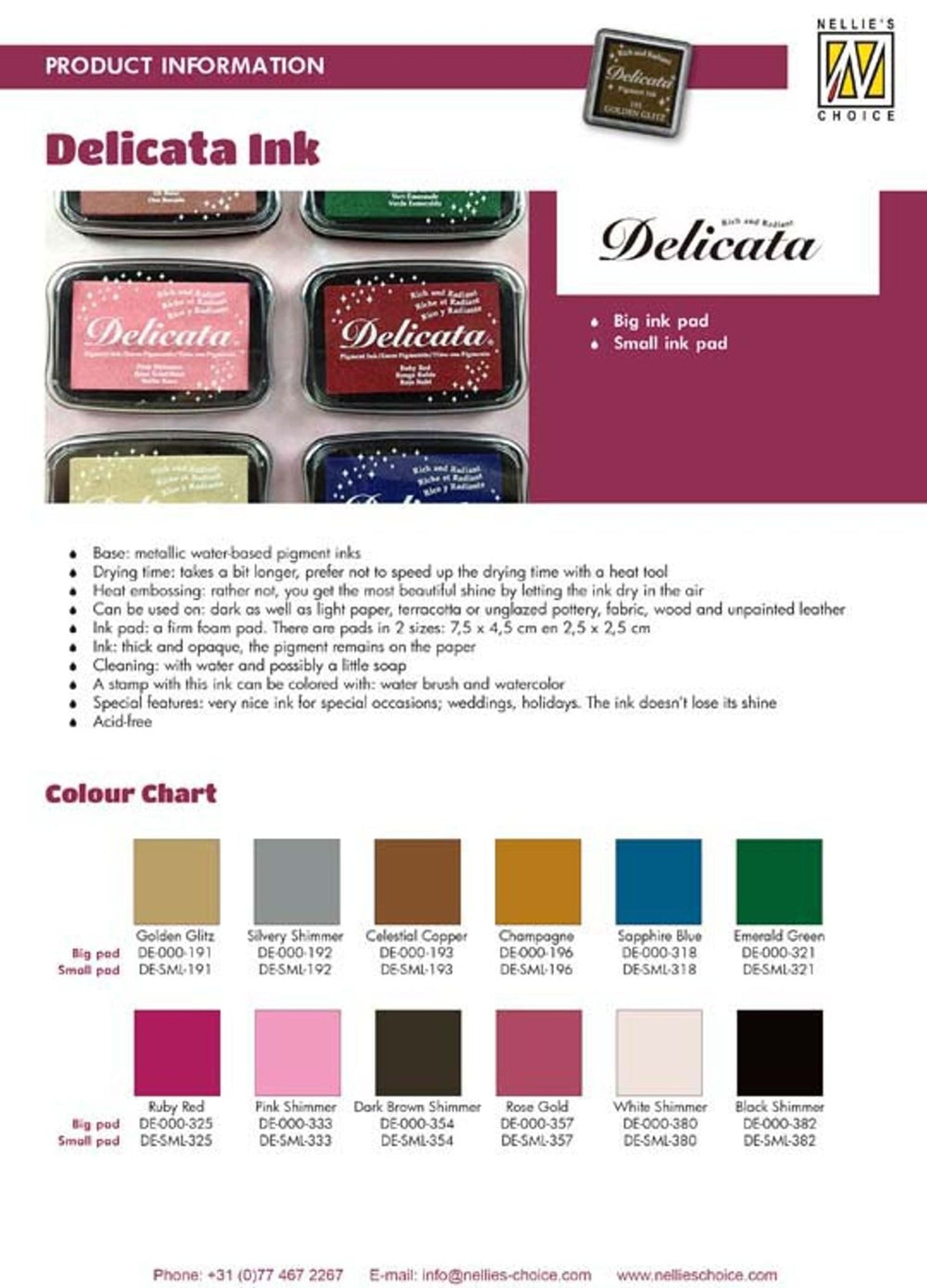Tsukineko | Ink Pad | Delicata Pigment