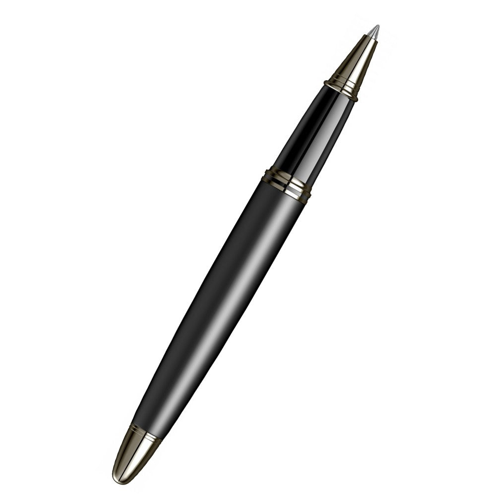 Scrikss | Knight 88 | Matt Black | Roller Ball Point Pen | Plated Brass Body