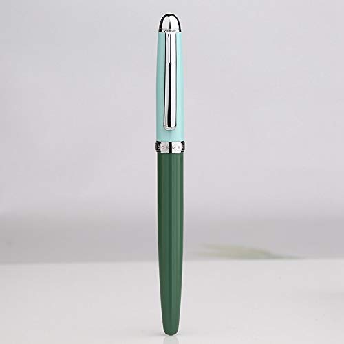 Moonman Youth Fountain Pen – 0.5mm Fine Nib, Metal Body, Elegant Writing Pen for Office & Business, Gift Set (Green)