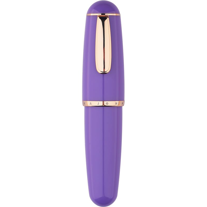 Moonman Q1 Mini Eyedropper Extra Fine Fountain Pen, Levender Resin Short Pocket Pen,Large Capacity Writing Pen Case Set