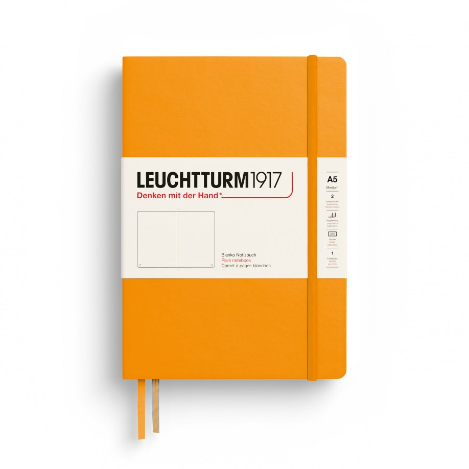 LEUCHTTURM1917 Hardcover Notebook Medium (A5), Plain, 251 Pages - Rising Sun