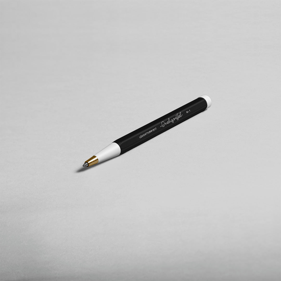 LEUCHTTURM1917 Gel Pen with Document Proof Black Ink | Drehgriffel No. 1 | Black | Twist Mechanism