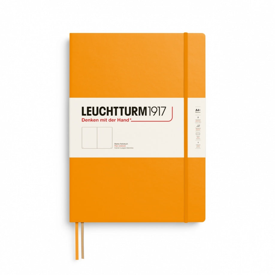 LEUCHTTURM1917 Master Slim Hardcover Notebook (A4+), Plain, 123 Pages - Rising Sun