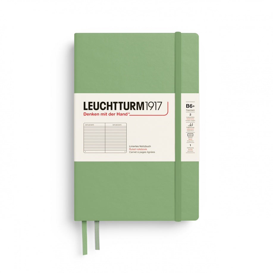 Leuchtturm1917 Ruled Notebook 219 Pages (B6+) - Sage