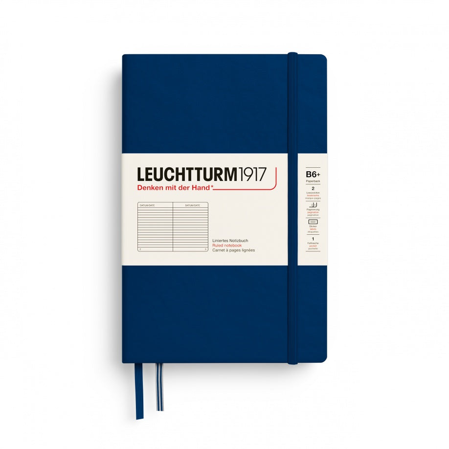 Leuchtturm1917 Ruled Notebook 219 Pages (B6+) - Navy