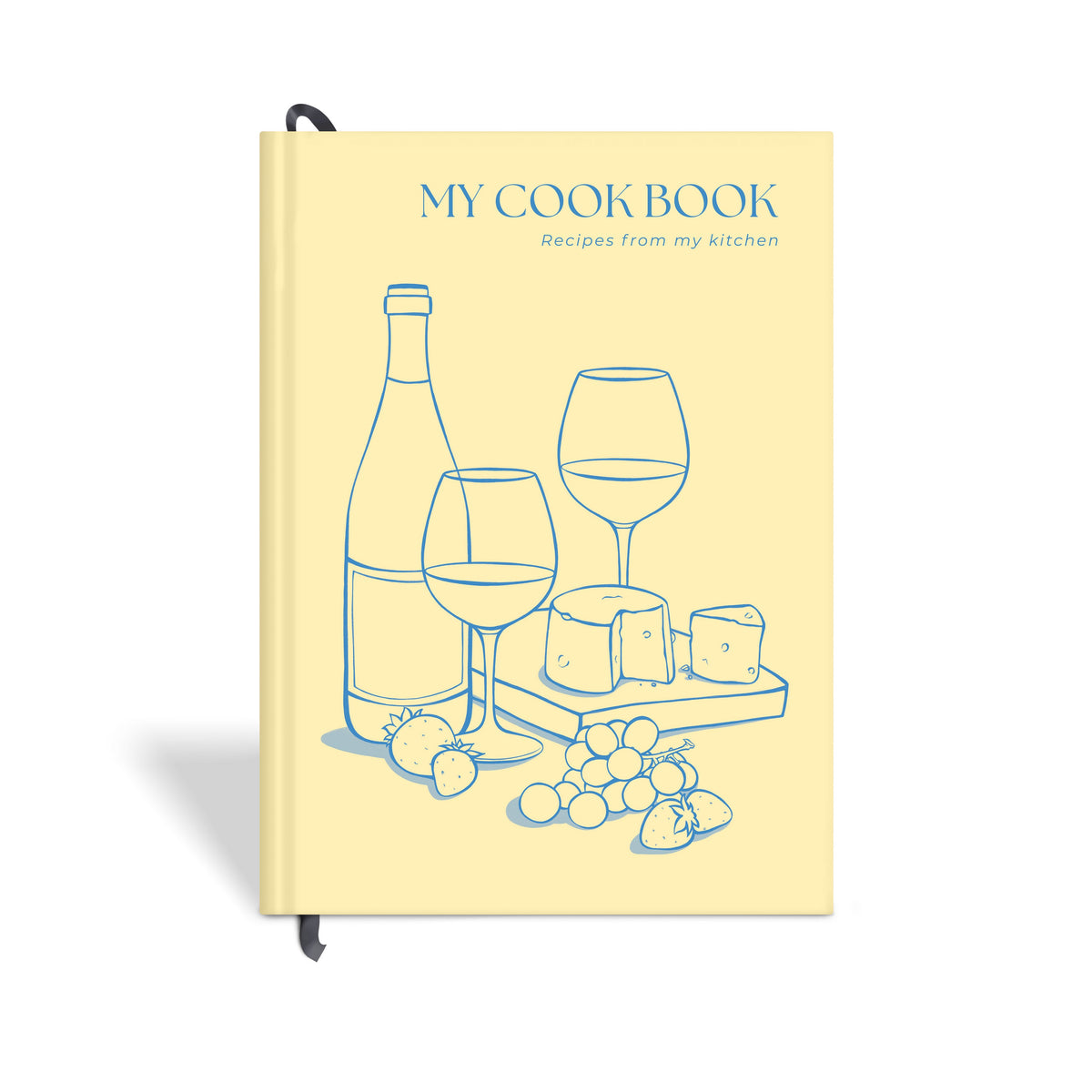 7mm Between The Lines Recipe Journal (A5), Cheese & Wine, Hardbound - Beige