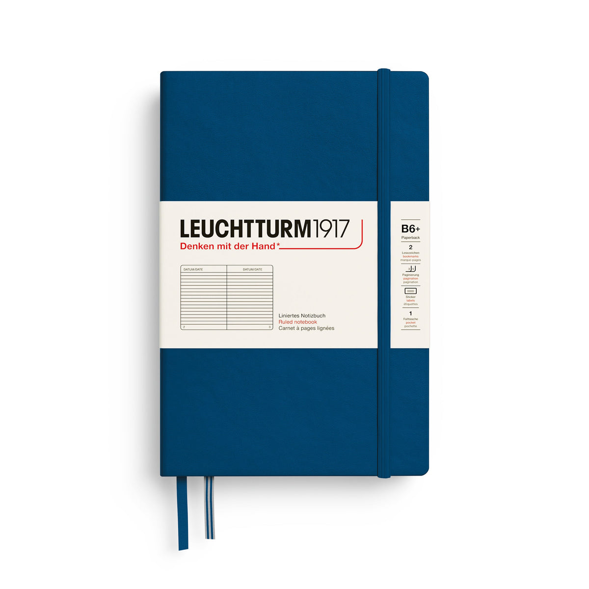 Leuchtturm1917 Ruled Notebook 219 Pages (B6+) - Indigo