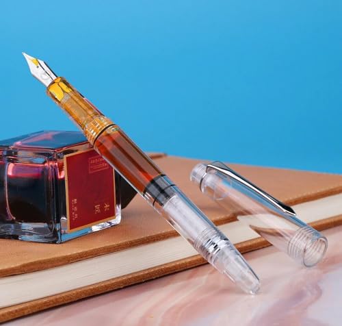 Moonman Transparent Fine Nib Fountain Pen With Piston filler