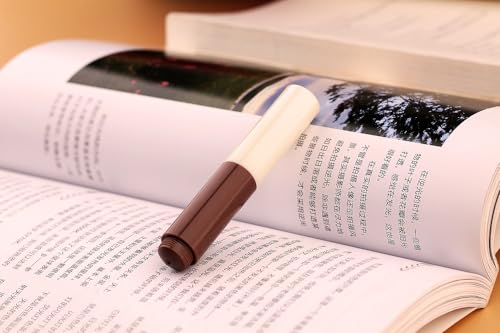 Moonman Wancai Mini Fountain Pen, Extra Fine Nib Snow Top Coffee Acrylic Travel Pocket Pen, short Size Eyedropper Ink Bottle Filling