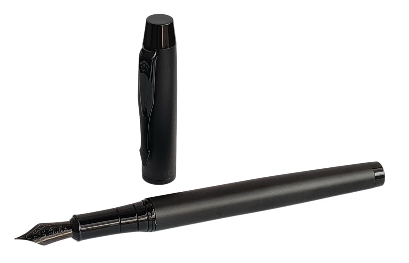 Hero Original 7006 Aerometric Fountain Pen – Matte Black, 0.3mm Extra Fine Nib, Arrow Mark Clip, Ink Converter Included – Ideal Gift for Office and Students