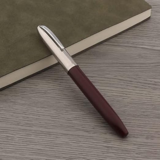 Hero Original 565 Fountain Pen – Maroon, Extra Fine Nib, Stainless Steel Cap, Arrow Mark Clip – Ideal for School, Home, and Office Use
