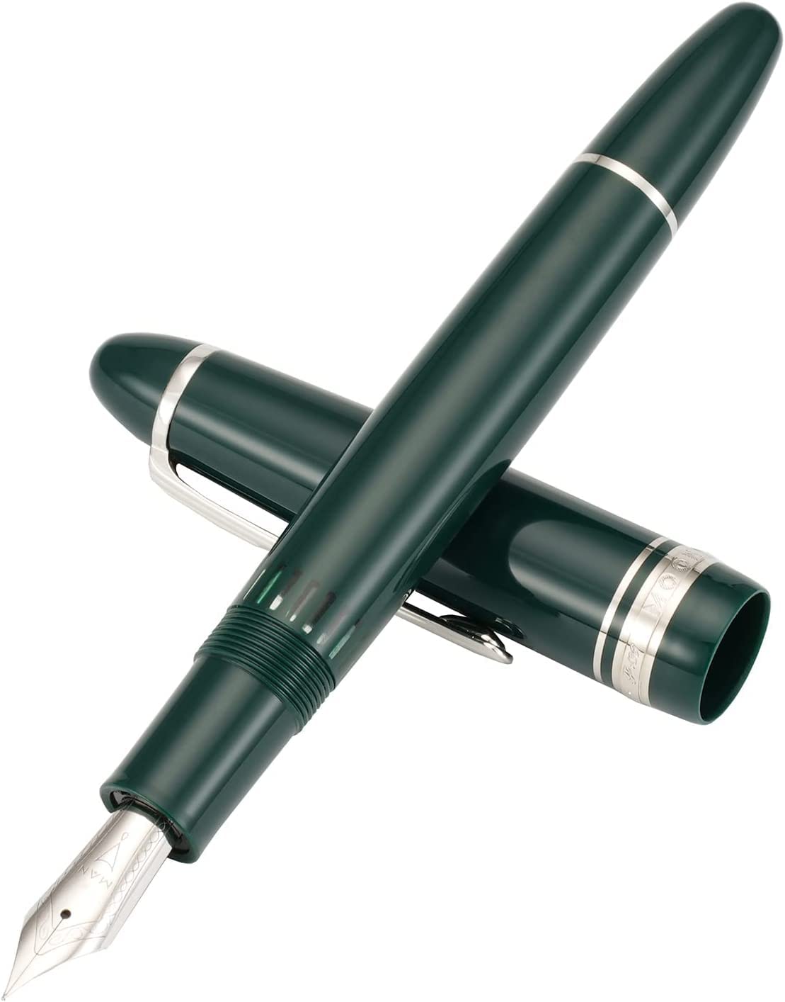 Moonman P136 Piston Fountain Pen Fine Nib with Box, Resin Pen Set