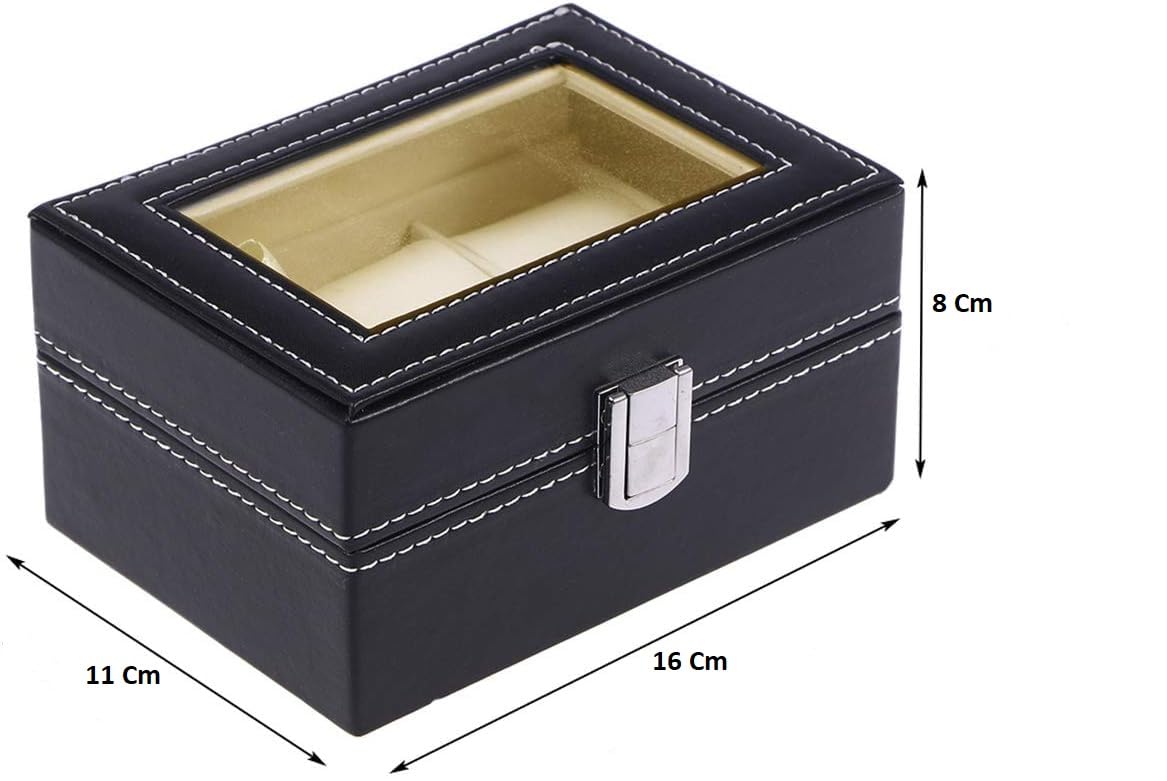Watch Box – 3 Or 6 Slot Luxury Watch Storage Case with Glass Lid & Removable Watch Pillows