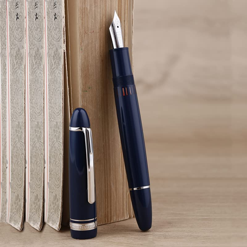 Moonman P136 Resin Piston Fountain Pen Fine Nib with Box,Resin Pen Set