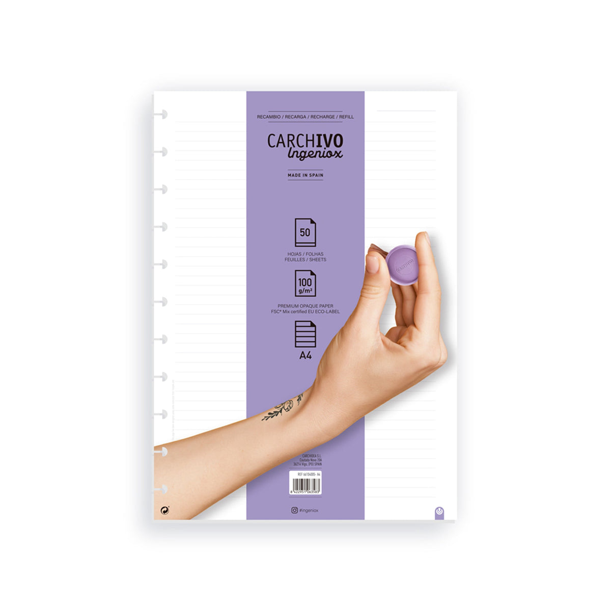 Carchivo Ingeniox Notebook Refill - Lined A4