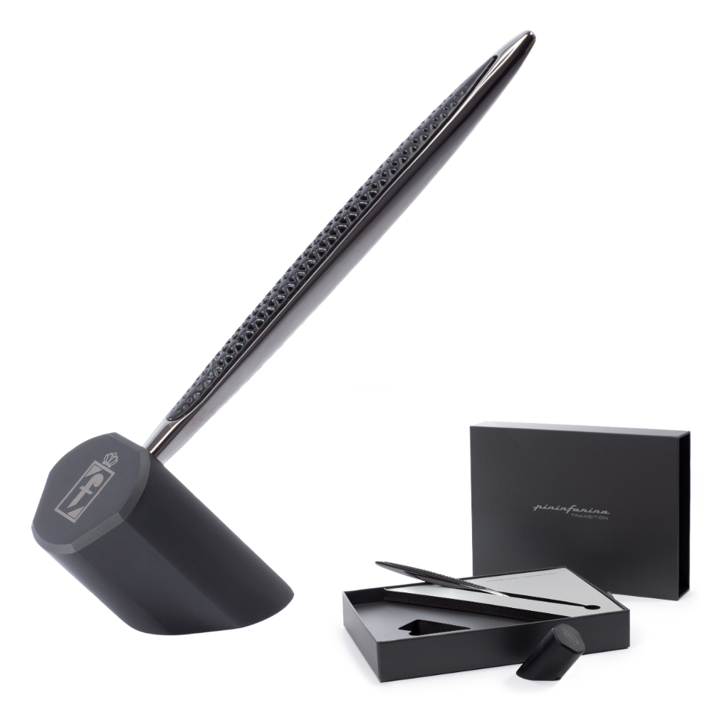 Pininfarina Cambiano Transitions Black Ethergraf Pencil with Inclined Desk Stand