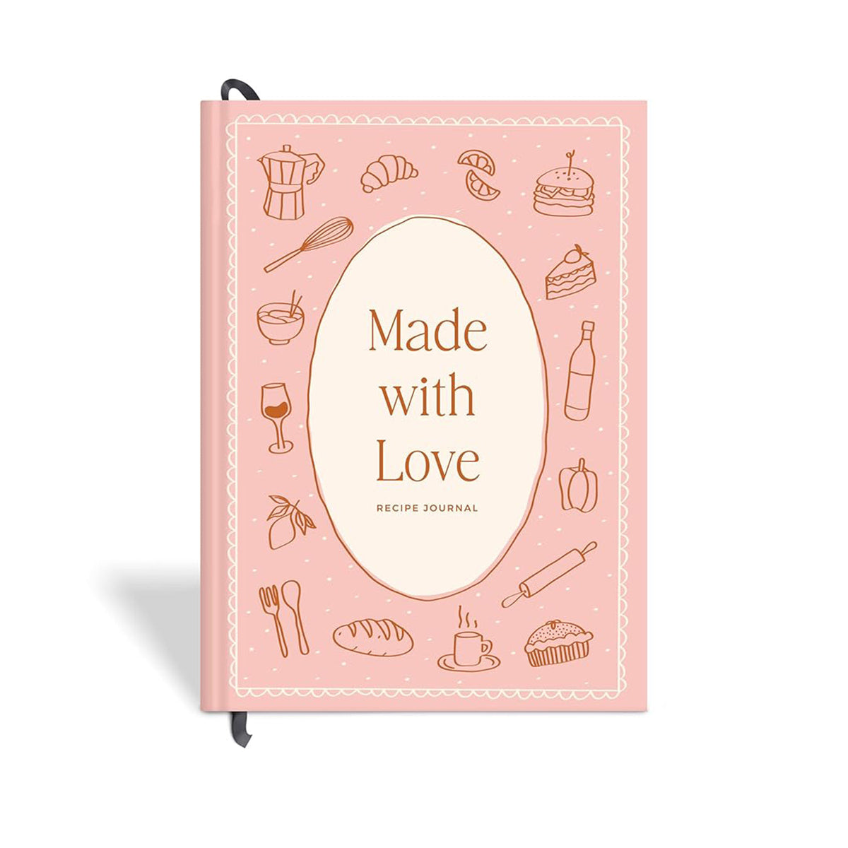 7mm Recipe Journal | A5 Size | 4 Sticker Sheets | Hardbound and Laminated | Made with Love | Light Pink