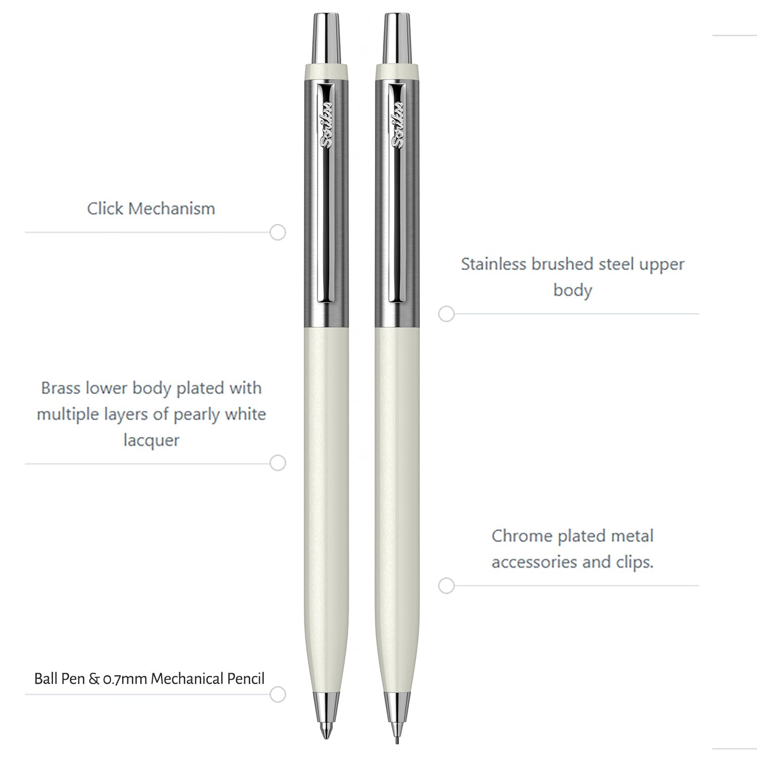 Scrikss | Vintage 51 | Ballpoint Pen+Mechanical Pencil | Ivory