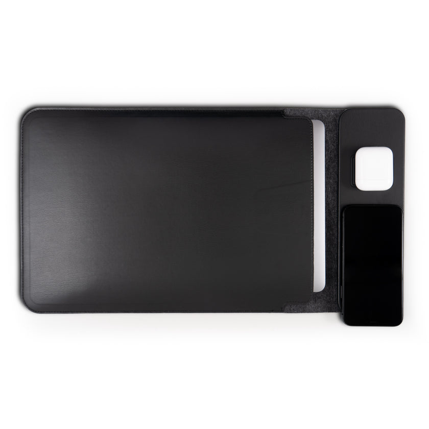 Pininfarina Note Pro Notebook Holder with Wireless Charging – Black