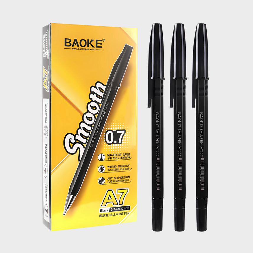 Baoke | Ballpoint Pen | 0.7mm | Black Ink | A7