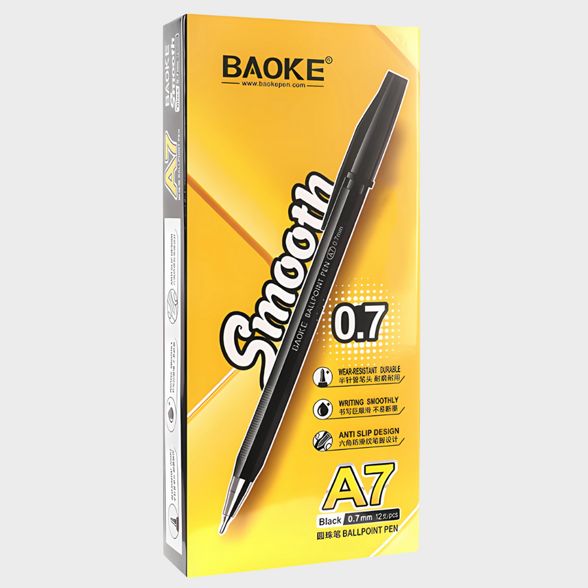 Baoke | Ballpoint Pen | 0.7mm | Black Ink | A7