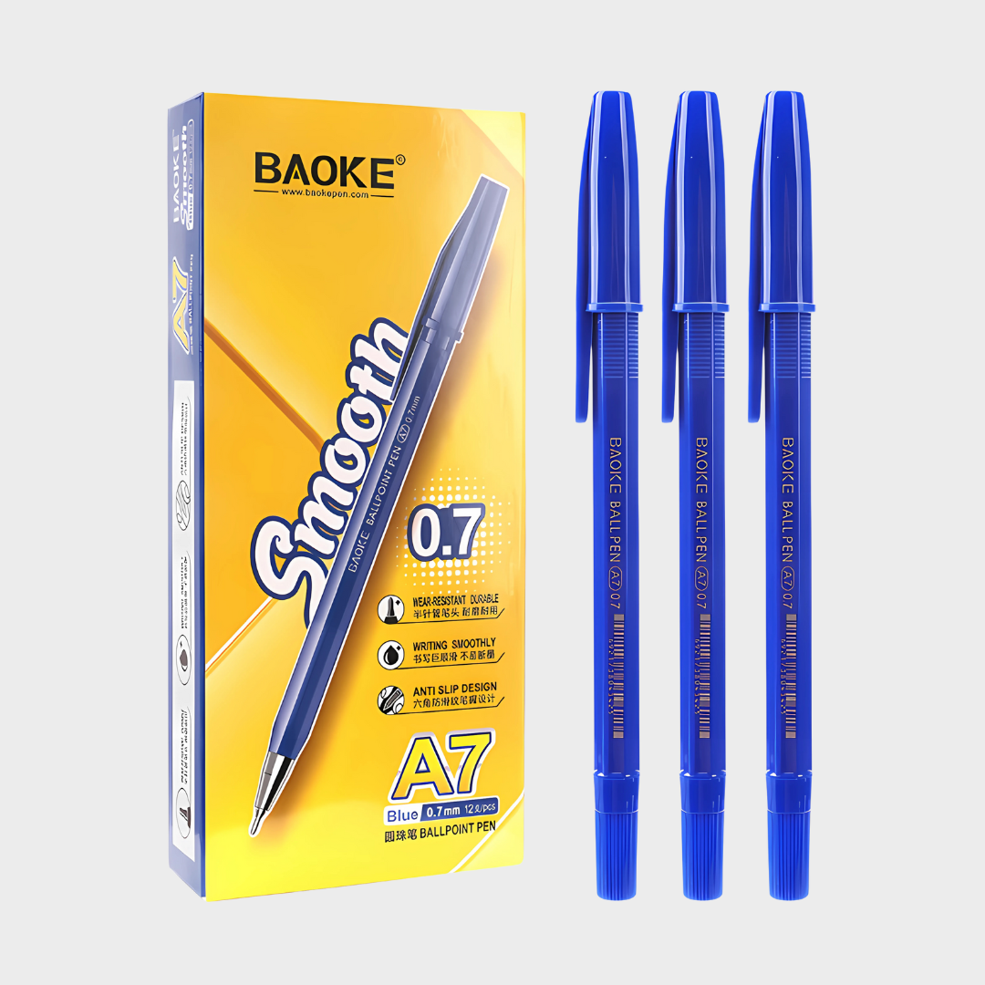 Baoke | Ballpoint Pen | 0.7mm | Blue Ink | A7