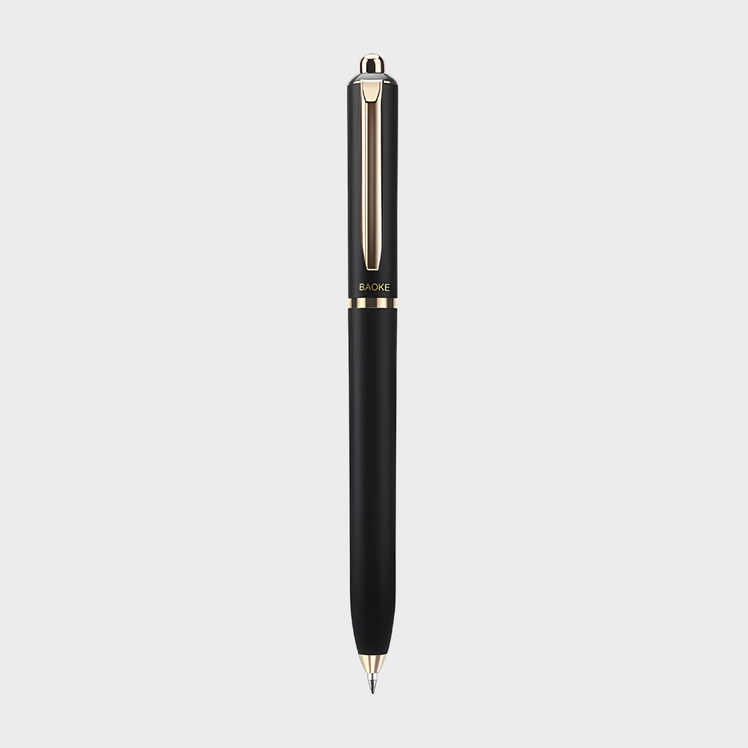 Baoke | Rollerball Pen | 0.5mm | Black Ink | Black Barrel | BK123
