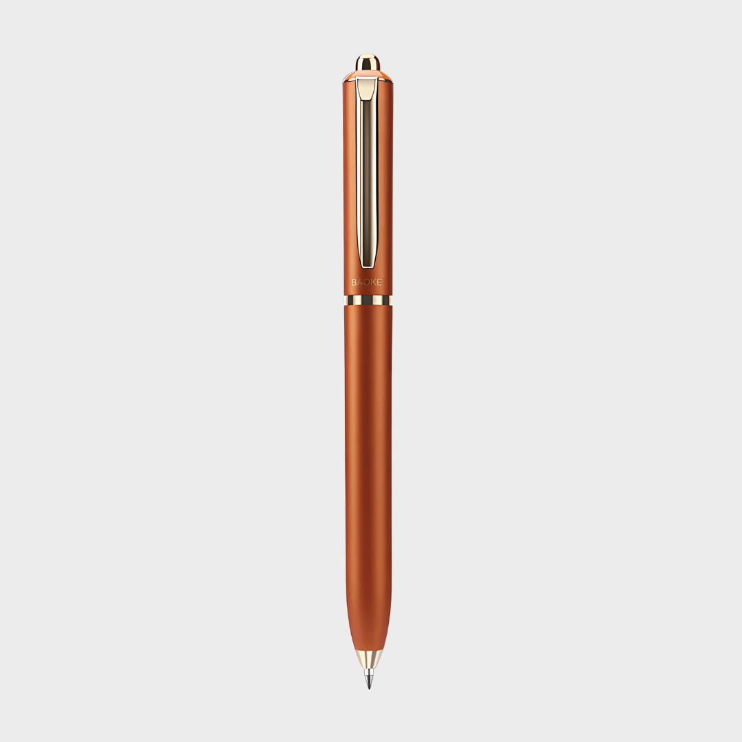 Baoke | Rollerball Pen | 0.5mm | Black Ink | Camel Yellow Barrel | BK123