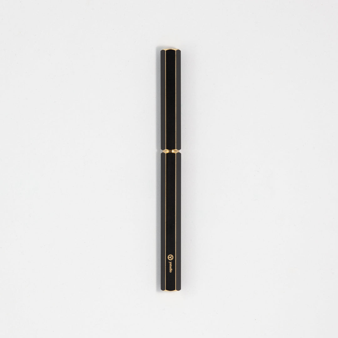 Ystudio | Classic Revolve | Rollerball Pen | Brass | Black
