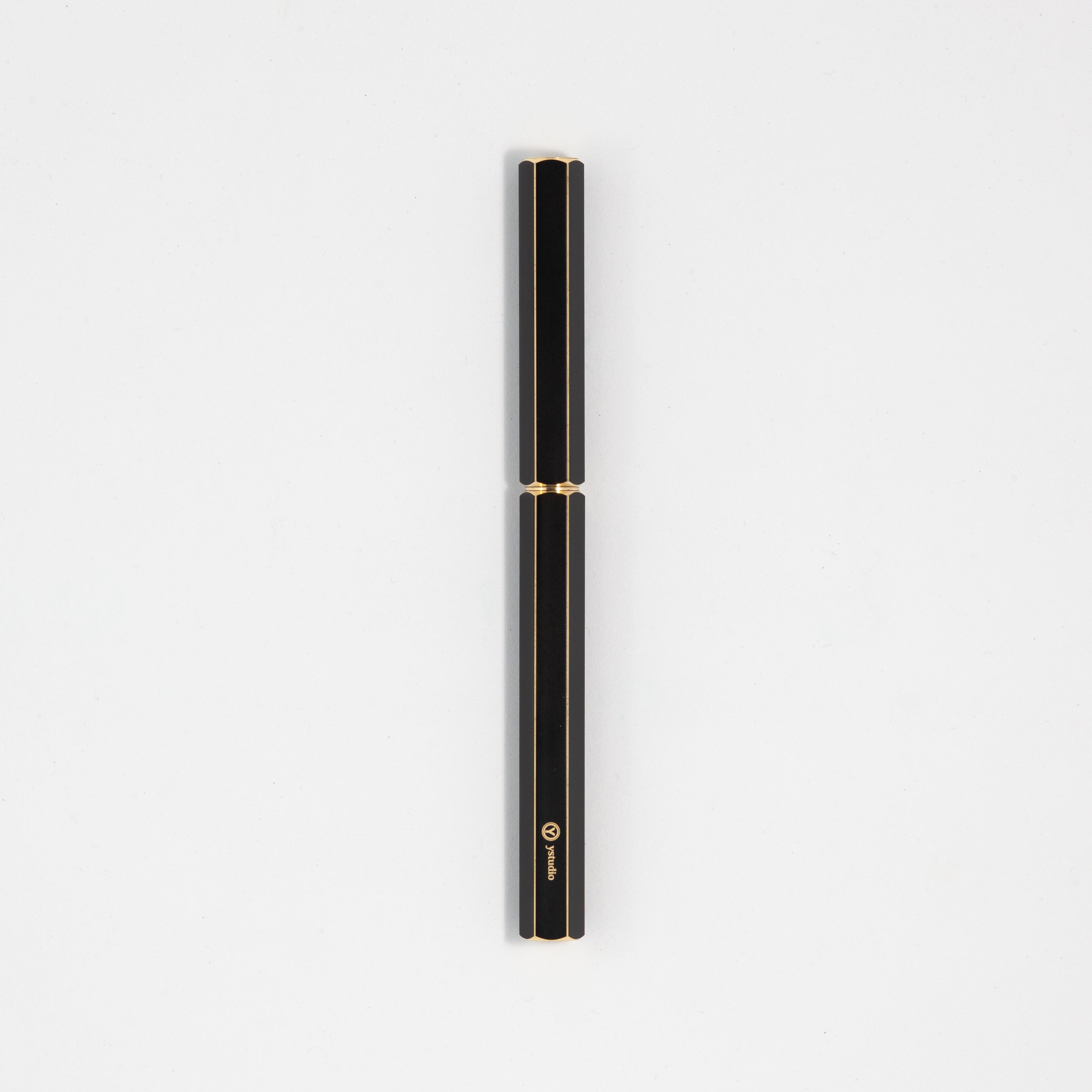 Ystudio | Classic Revolve | Rollerball Pen | Brass | Black