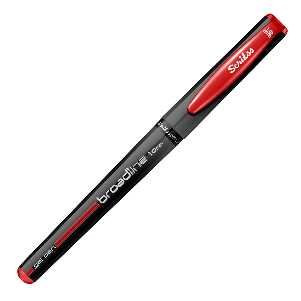 Scrikss | Broadline | Rollerball Pen | Red-1mm | Box of 12pcs