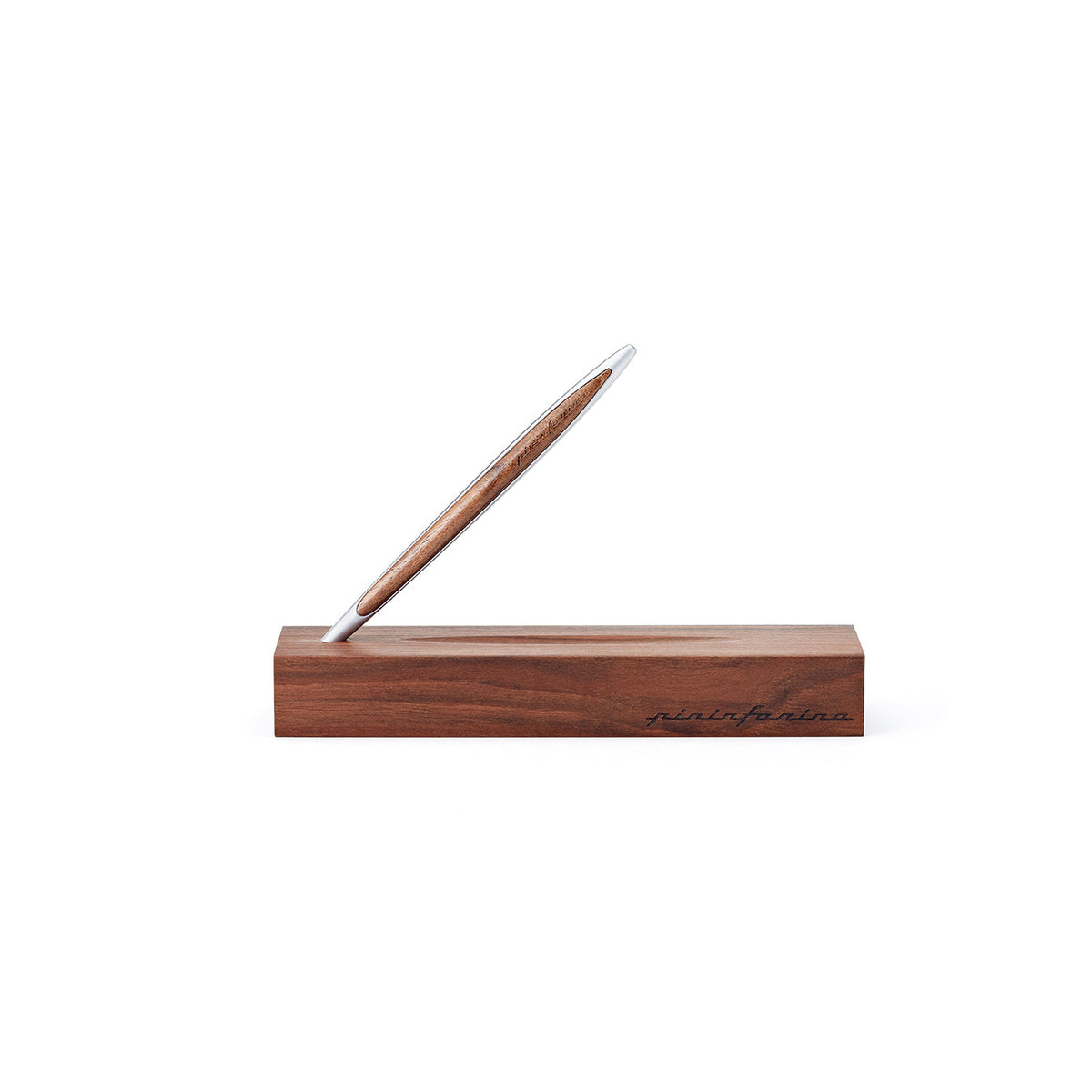 Pininfarina Cambiano Classic Ethergraf Pencil with Solid Wood Desk Stand – Aluminium
