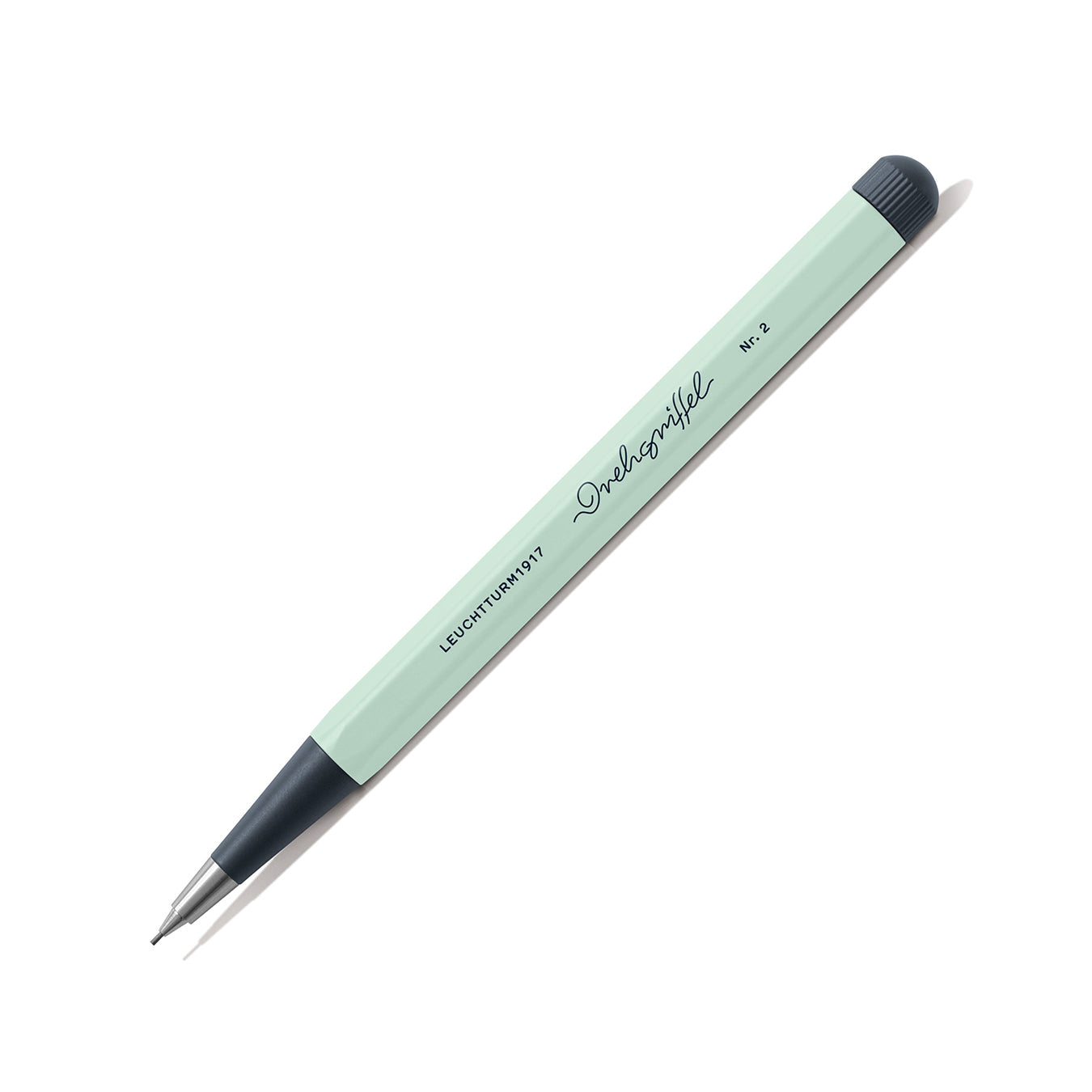 LEUCHTTURM1917 0.7mm Mechanical Clutch Pencil | Graphite HB Lead | Drehgriffel No. 2 | Mint Green | Twist Mechanism
