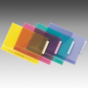 Color chart folder with zipper