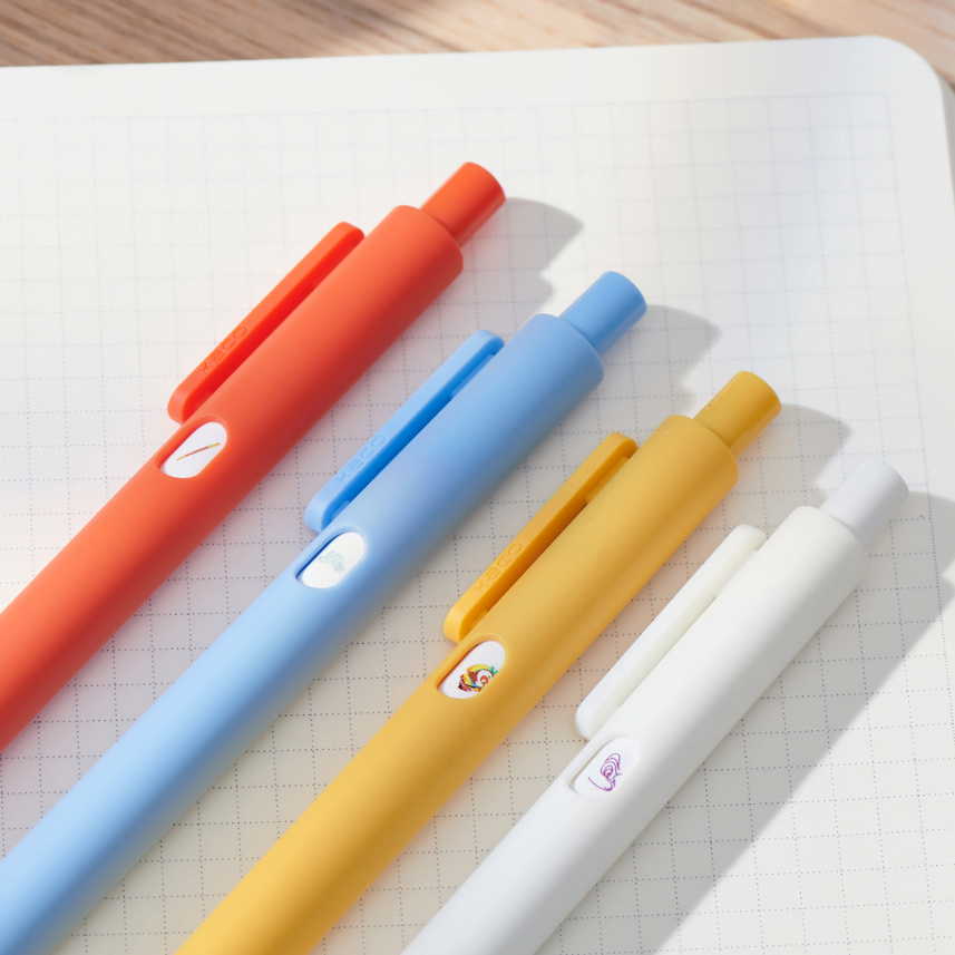Kaco | Gel Pens | 0.5mm | Pure(Small Window) | Pack of 4 Pens