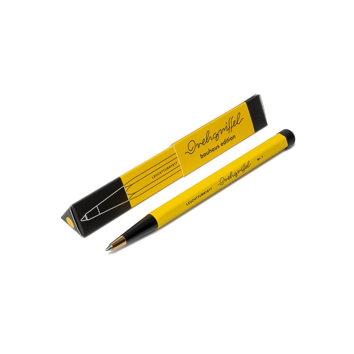 LEUCHTTURM1917 Drehgriffel No.1 Bauhaus Ballpoint Pen - Lemon/Black