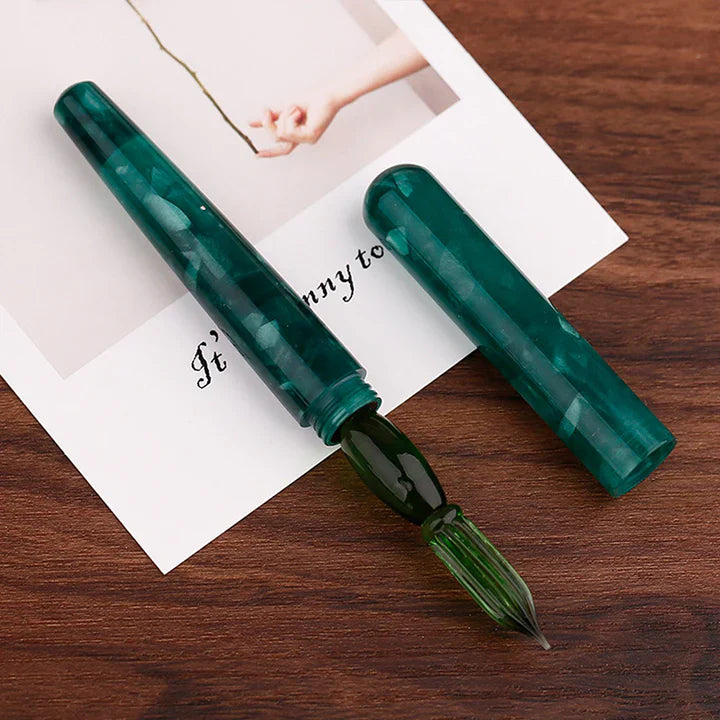 Moonman N10 Glass Dip Pen - Forest Green
