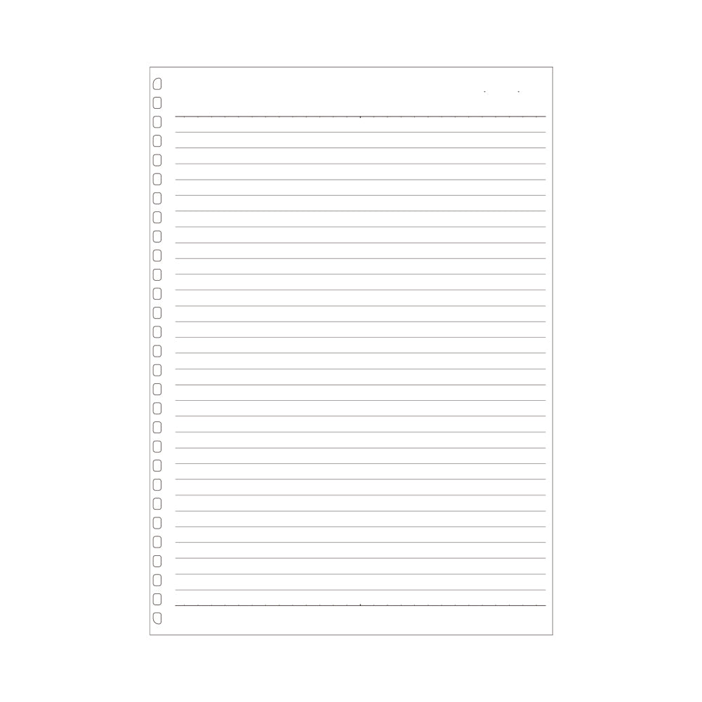 Open ring notebook/Twist notebook <Suitable for leaf/A ruled paper> Semi-B5