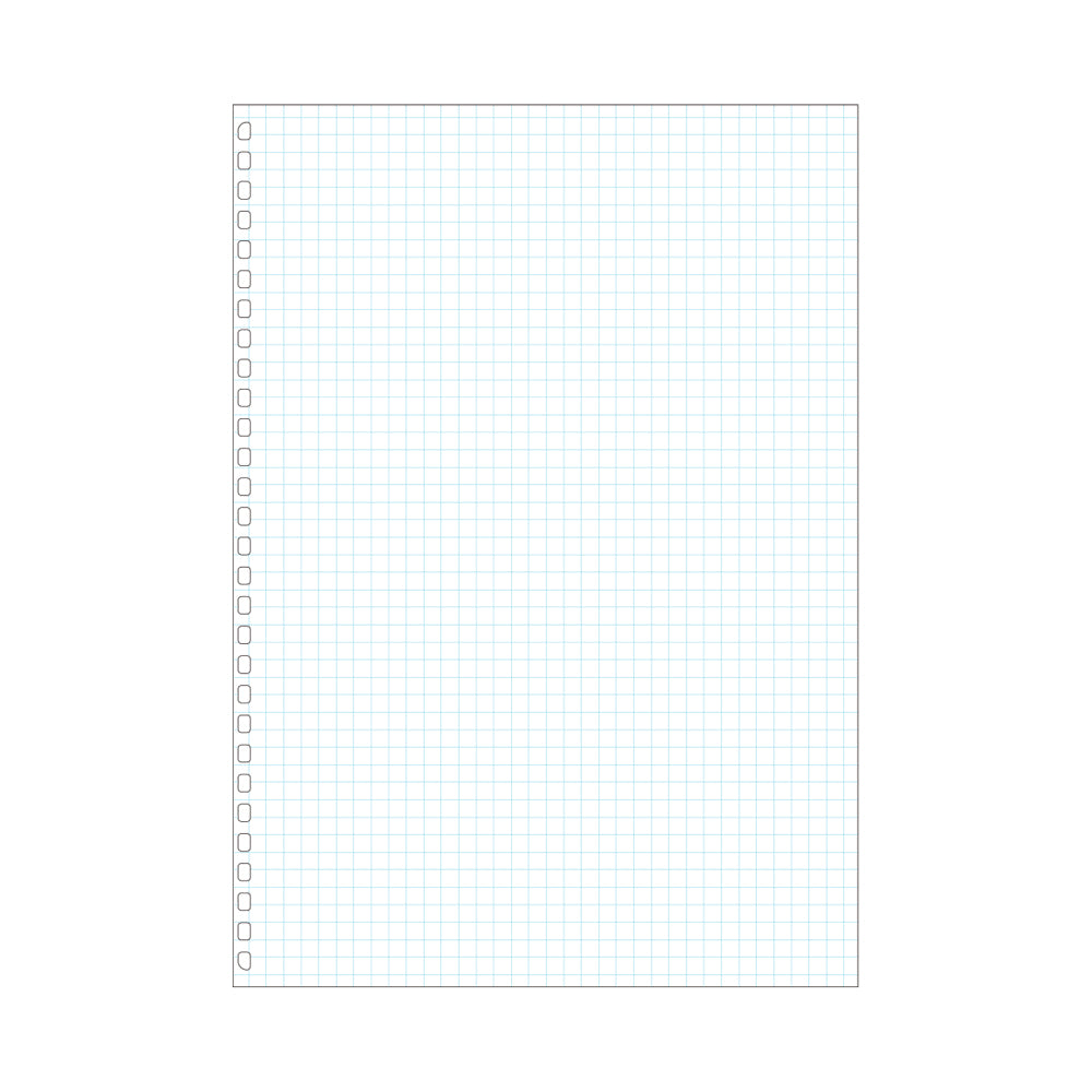 Open ring notebook/Twist notebook <Suitable leaf/Light colored grid lines> Semi-B5