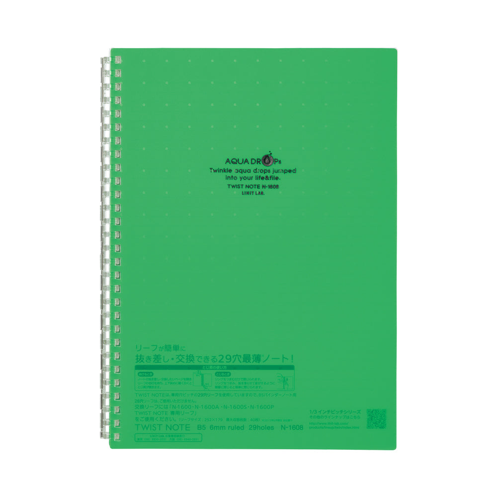 AQUA DROPs Twist Note Semi-B5 30 Sheets