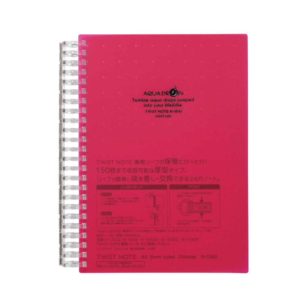 AQUA DROPs Twist Note <Extra Thick> A5 Leaf 100 sheets